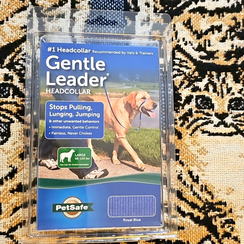 Pet Safe head collar gentle leader blue euc